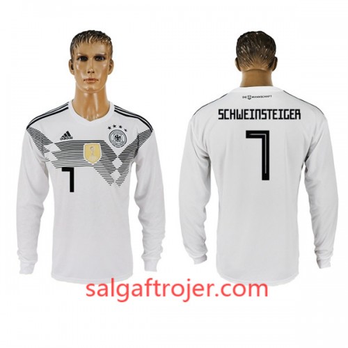 Tyskland Fodboldtrøjer Schweinsteiger 7 Hjemmebanesæt VM 2018 Langærmet Tyskland Fodboldtrøjer Schweinsteiger 7 Hjemmebanesæt VM 2018 Langærmet